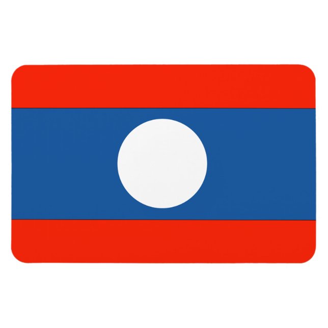 Magnet Flexible Drapeau du Laos (Horizontal)