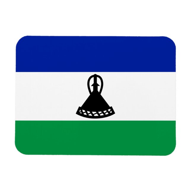 Magnet Flexible Drapeau du Lesotho (Horizontal)