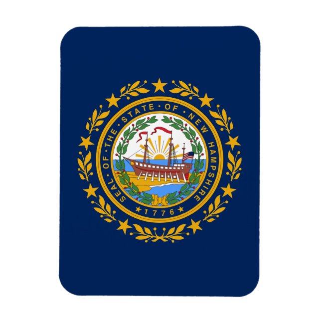 Magnet Flexible Drapeau du New Hampshire (Vertical)