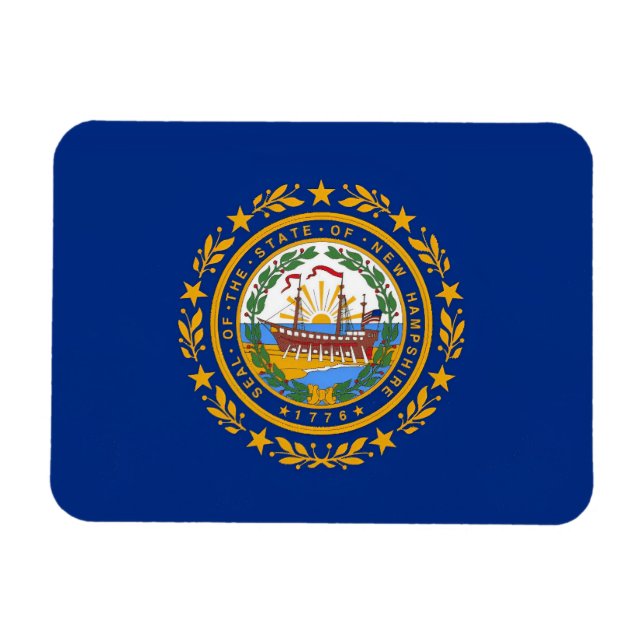 Magnet Flexible Drapeau du New Hampshire (Horizontal)