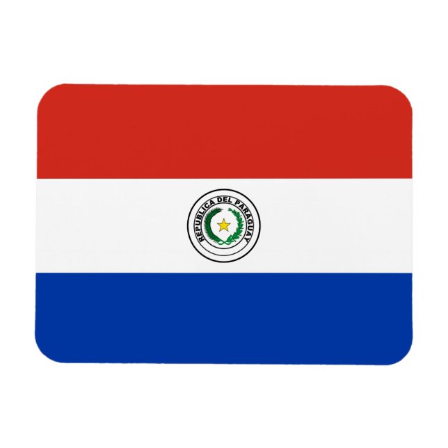 Magnet Flexible drapeau du Paraguay (Horizontal)