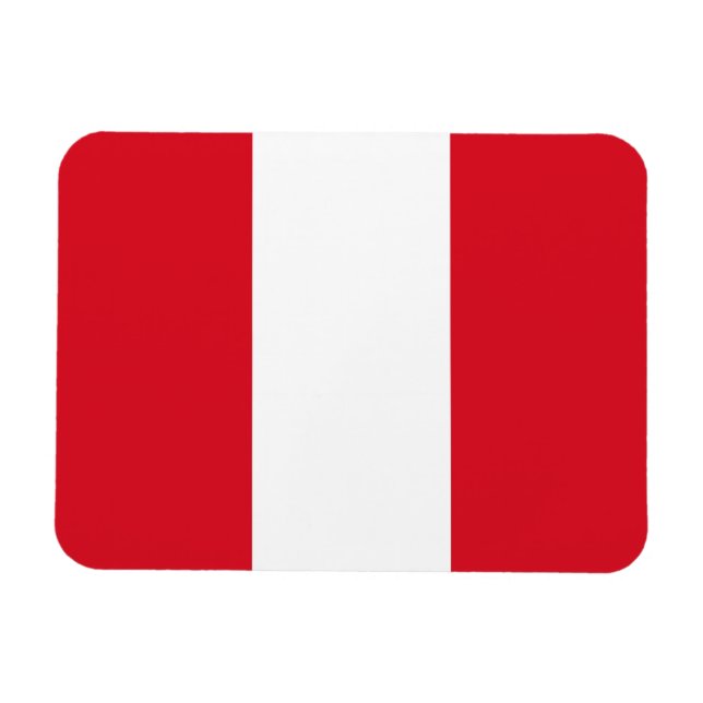 Magnet Flexible Drapeau du Pérou (Horizontal)