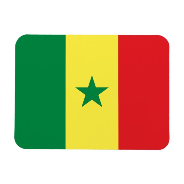 Magnet Flexible Drapeau du Sénégal (Horizontal)