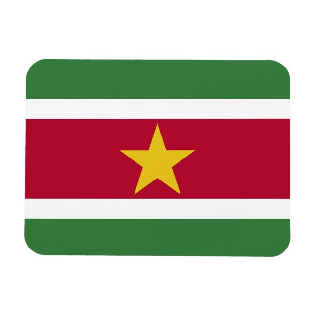 Magnet Flexible Drapeau du Suriname (Horizontal)