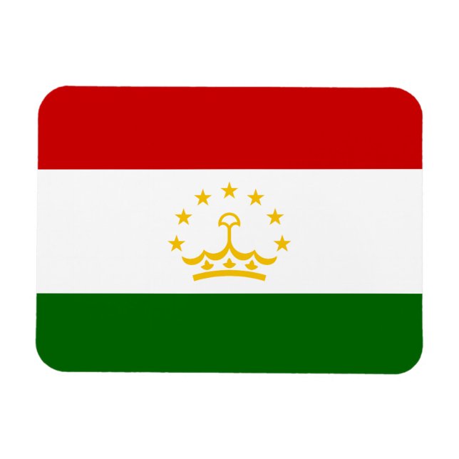 Magnet Flexible Drapeau du Tadjikistan (Horizontal)