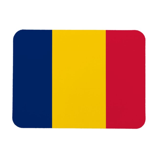 Magnet Flexible Drapeau du Tchad (Horizontal)