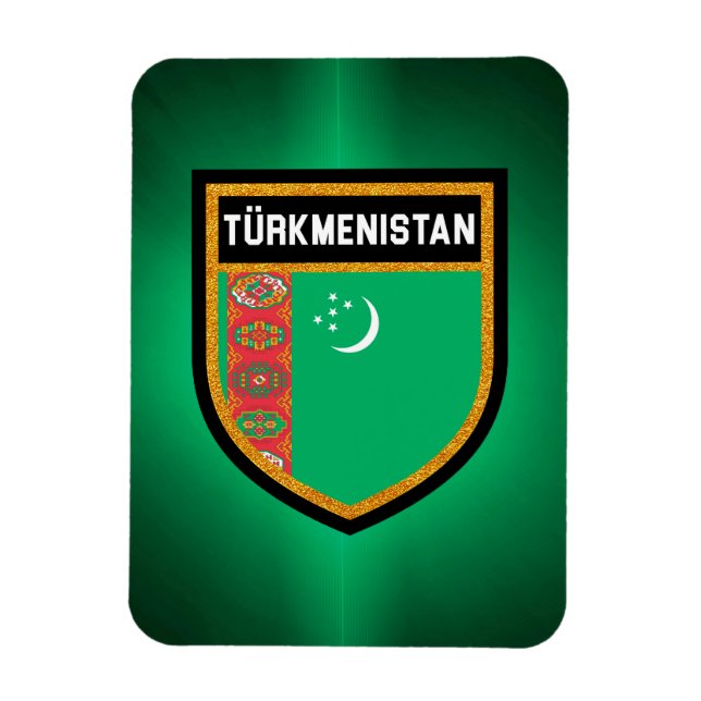 Magnet Flexible Drapeau du Turkménistan (Vertical)