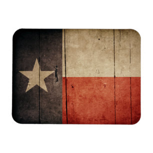 Magnet Flexible Drapeau en bois rocailleux du Texas