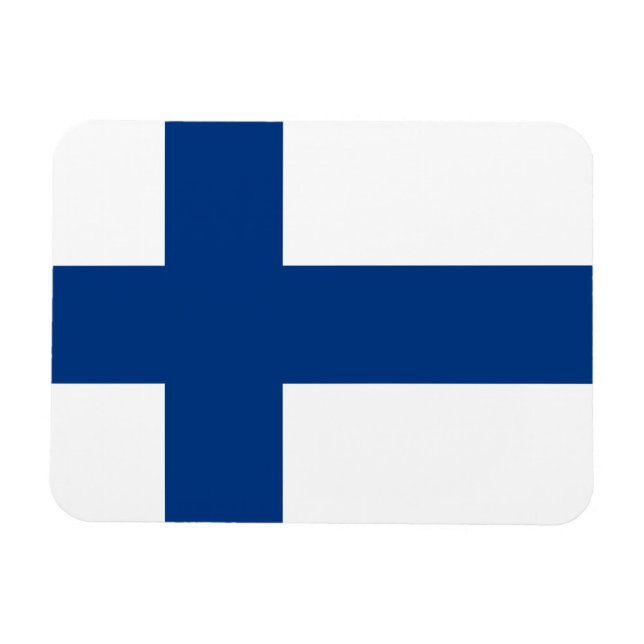 Magnet Flexible Drapeau finlandais (Horizontal)