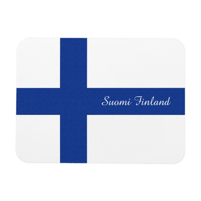 Magnet Flexible Drapeau finlandais aimant personnalisé (Horizontal)
