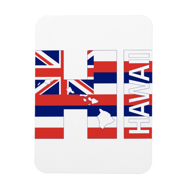 Magnet Flexible Drapeau hawaïen HI Hawaii (Vertical)