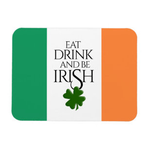 Magnet Flexible Drapeau irlandais pour boire et être shamrock