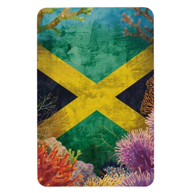 Magnet Flexible Drapeau jamaïcain sous l'eau (Vertical)
