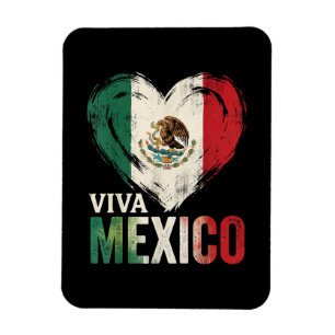 Magnet Flexible Drapeau Mexicain Cœur Viva Fête de l'Indépendance