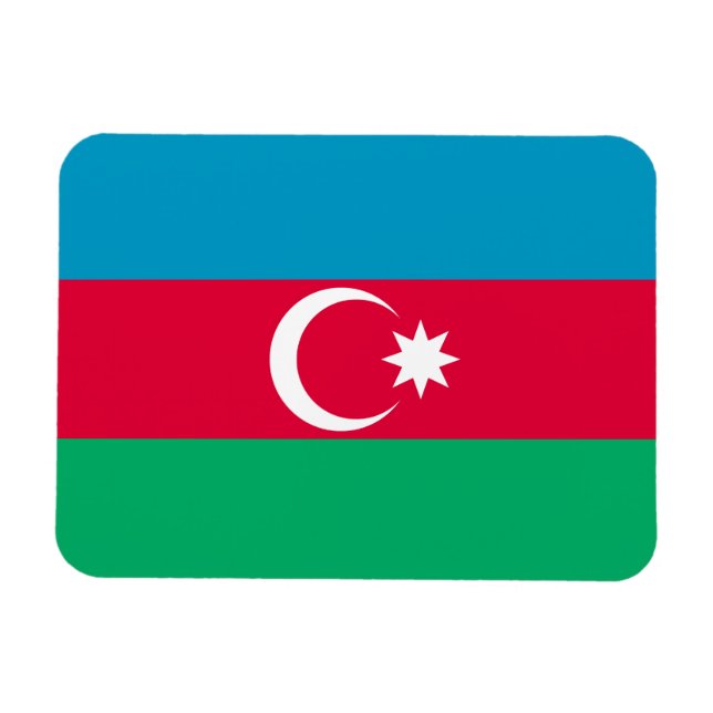 Magnet Flexible Drapeau patriotique azerbaïdjanais (Horizontal)