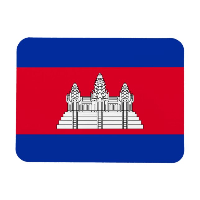 Magnet Flexible Drapeau patriotique cambodgien (Horizontal)