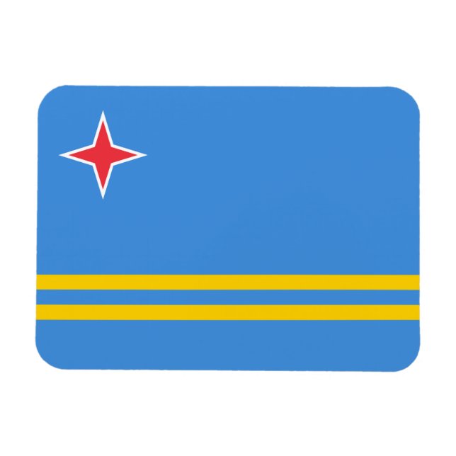 Magnet Flexible Drapeau patriotique d'Aruba (Horizontal)