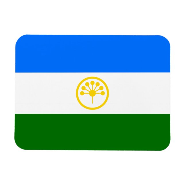 Magnet Flexible Drapeau patriotique de Bachkortostan (Horizontal)