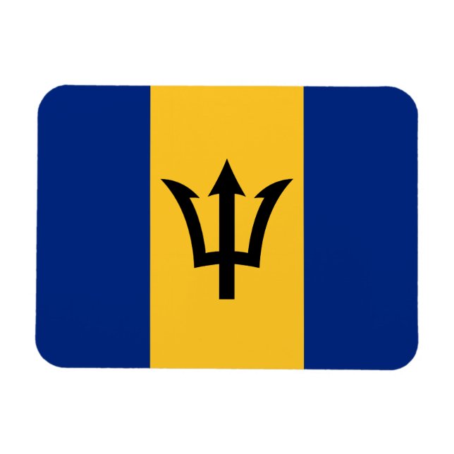 Magnet Flexible Drapeau patriotique de la Barbade (Horizontal)