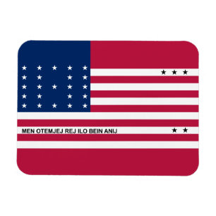 Magnet Flexible Drapeau patriotique de l'atoll de Bikini