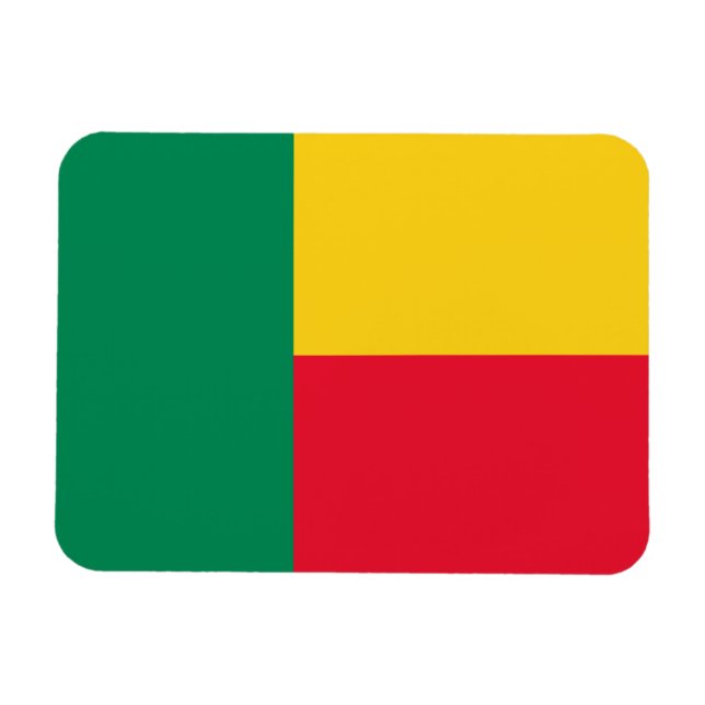 Magnet Flexible Drapeau patriotique du Bénin (Horizontal)