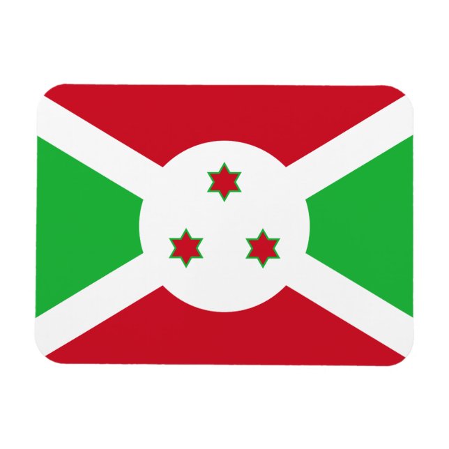 Magnet Flexible Drapeau patriotique du Burundi (Horizontal)
