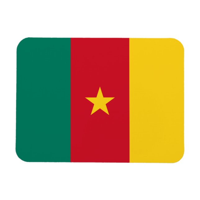 Magnet Flexible Drapeau patriotique du Cameroun (Horizontal)