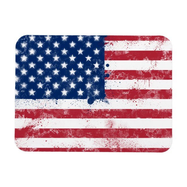 Magnet Flexible Drapeau peint des Etats-Unis (Horizontal)