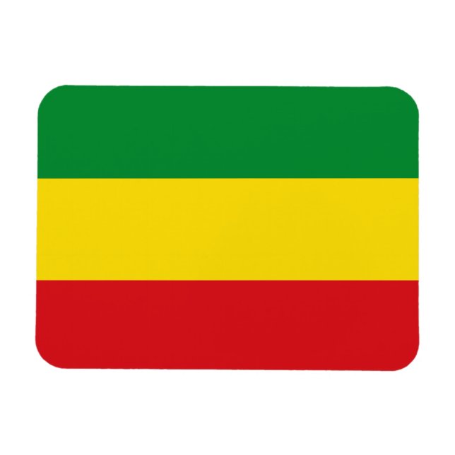 Magnet Flexible Drapeau rastafari éthiopien Rasta (Horizontal)