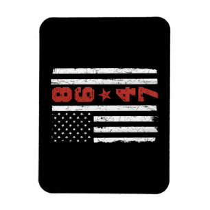 Magnet Flexible Drapeau rétro Vintage USA 86 47 Anti Trump