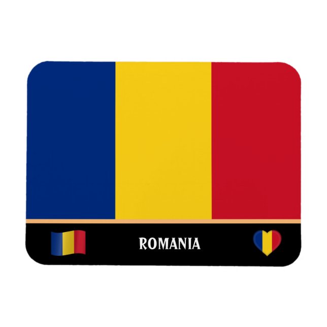 Magnet Flexible Drapeau roumain - Voyage de pays en Roumanie / Rou (Horizontal)