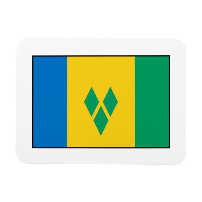 Magnet Flexible Drapeau Saint-Vincent-et-les Grenadines (Horizontal)