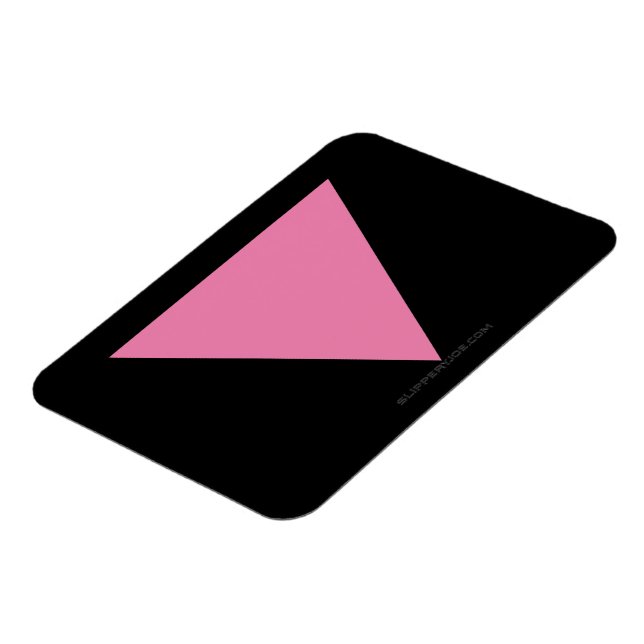 Magnet Flexible Drapeau triangle rose de SlipperyJoe's symbole ros (Côté Gauche)