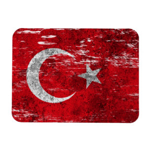 Magnet Flexible Drapeau turc soufflé et usé