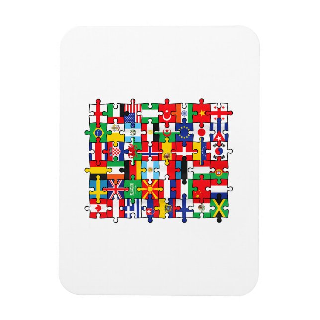 Magnet Flexible Drapeaux des pays du pavillon international (Vertical)