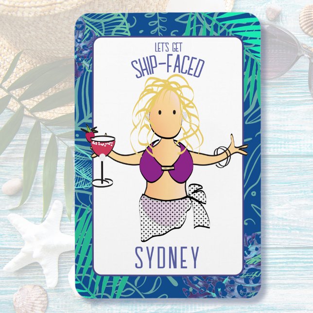 Magnet Flexible Drôle Cartoon Femme Tropical Beach Croise Porte (Créateur téléchargé)