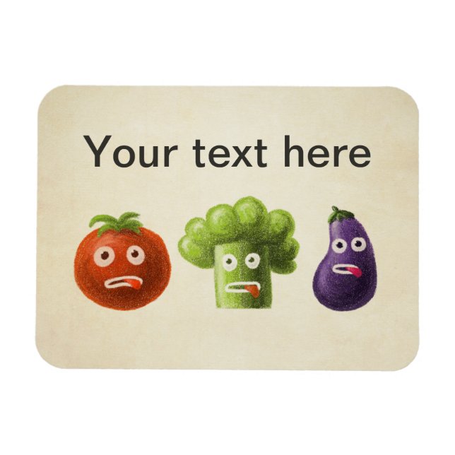 Magnet Flexible Drôle Cartoon Vegetables (Horizontal)