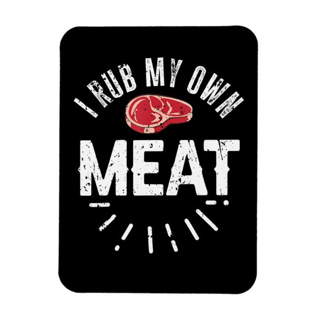 Magnet Flexible Drôle Chef BBQ Plaisanter Cadeau Rub Ma propre via (Vertical)