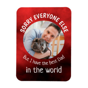 Magnet Flexible Drôle chien Citation Fête des pères personnalisée 