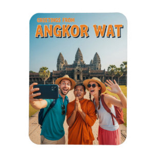 Magnet Flexible Drôle d'Angkor Wat Cambodge