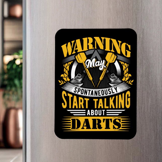 Magnet Flexible Drôle Dart Warning - Dart Player (Créateur téléchargé)