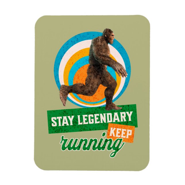 Magnet Flexible Drôle de motivation de course de Bigfoot (Vertical)