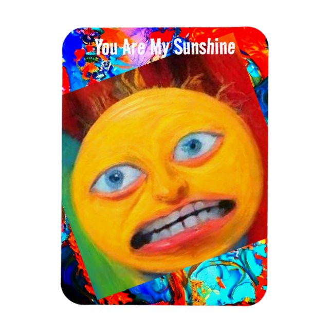 Magnet Flexible Drôle de soleil amusant (Vertical)