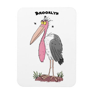 Magnet Flexible Drôle dessin animé de cigogne en marabou