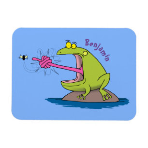 Magnet Flexible Drôle dessin animé de grenouille et mouche