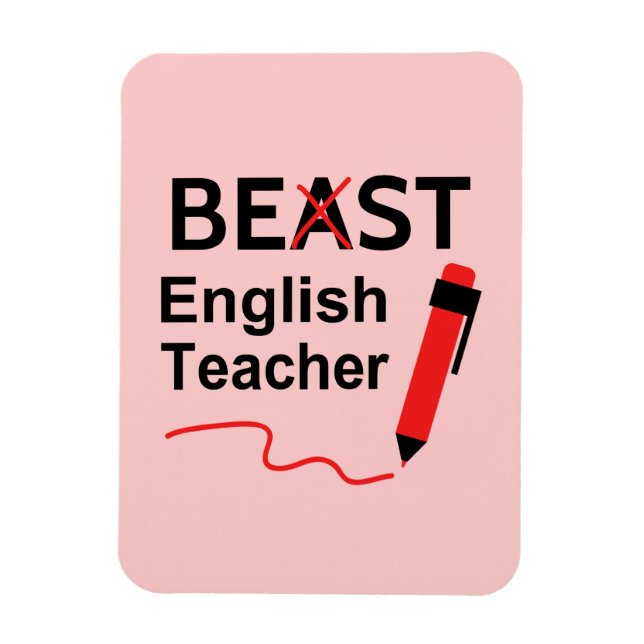 Magnet Flexible Drôle et Dingo, Meilleur ou Pire Prof d'Anglais (Vertical)