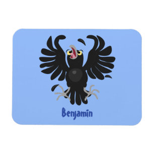 Magnet Flexible Drôle fou corbeau dessin animé de corbeau de corne