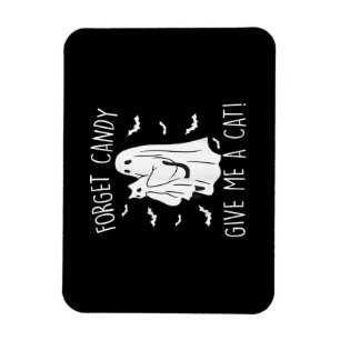 Magnet Flexible Drôle Halloween Cat Ghost Oublier Candy Donner Moi