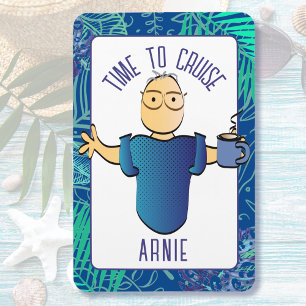 Magnet Flexible Drôle Homme Cartoon Café pour lui porte de croisiè