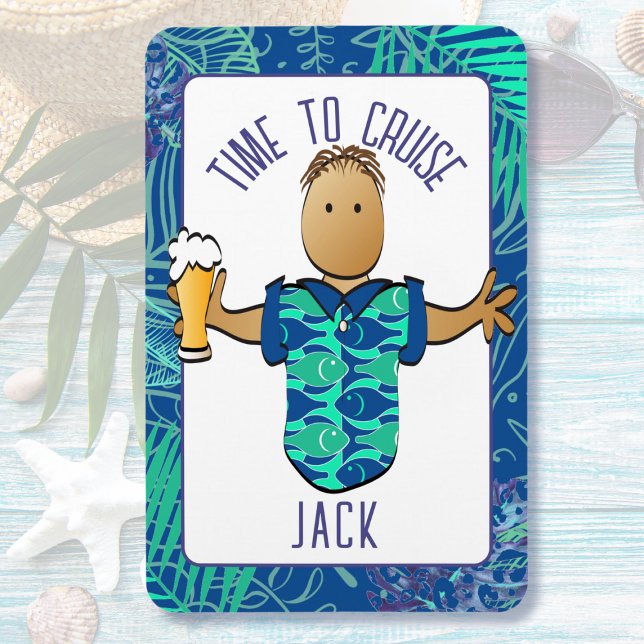 Magnet Flexible Drôle Homme Cartoon Vacances Bière Ethnic Cruise (Créateur téléchargé)